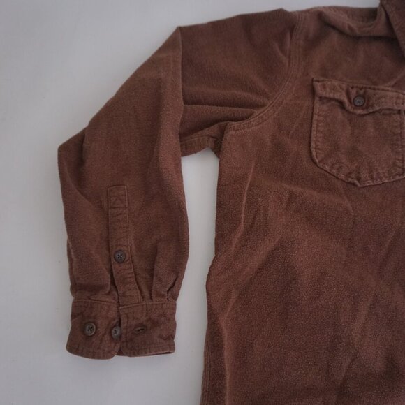 Vintage Eddie Bauer Brown Hunting Outdoors 100% Cotton Button Down Shirt L - Picture 8 of 11